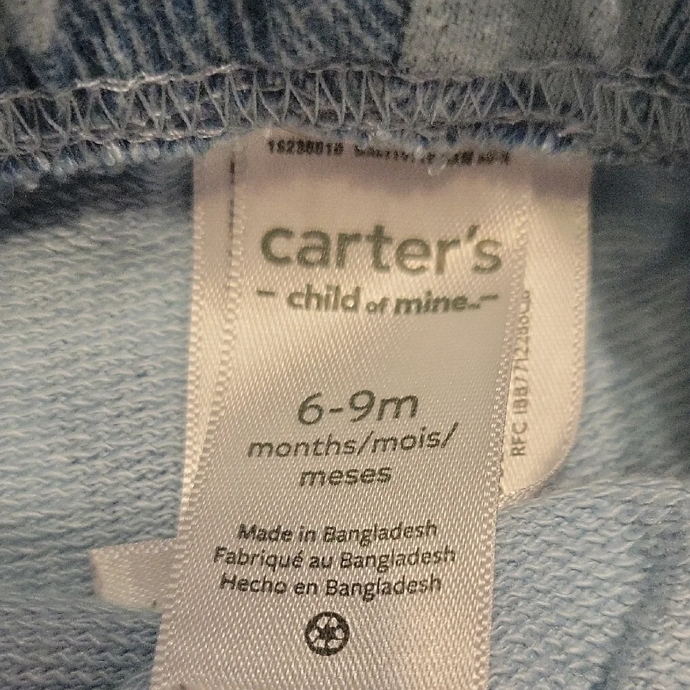 Carter's Blue 2pc Dinosaur Theme Outfit SIZE 6-9 Months